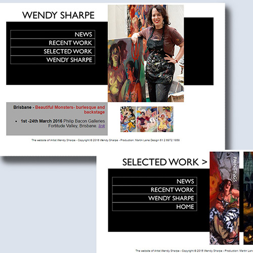 The website of Wendy Sharpe